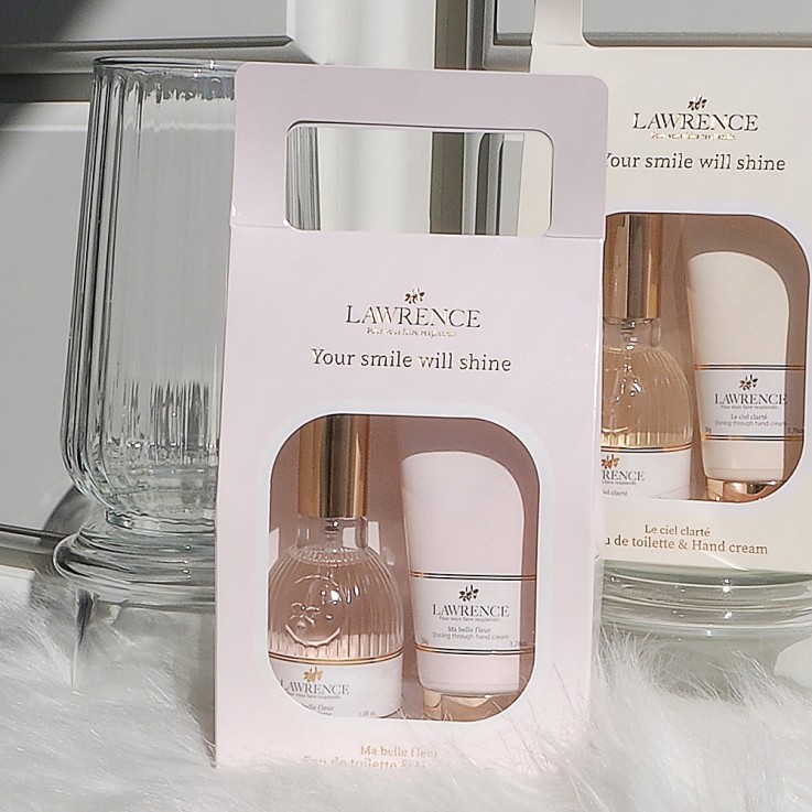LAWRENCE柔綸絲-粉漾 閃閃惹人疼香水禮盒安摩兒