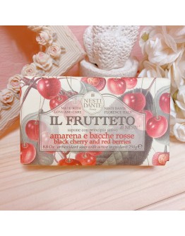 天然鮮果-黑櫻桃紅莓果皂250g安摩兒