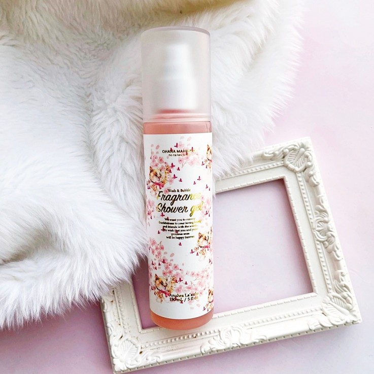 OHANA MAHAALO 貓戲春櫻 粉香泡泡沐浴露150ml安摩兒