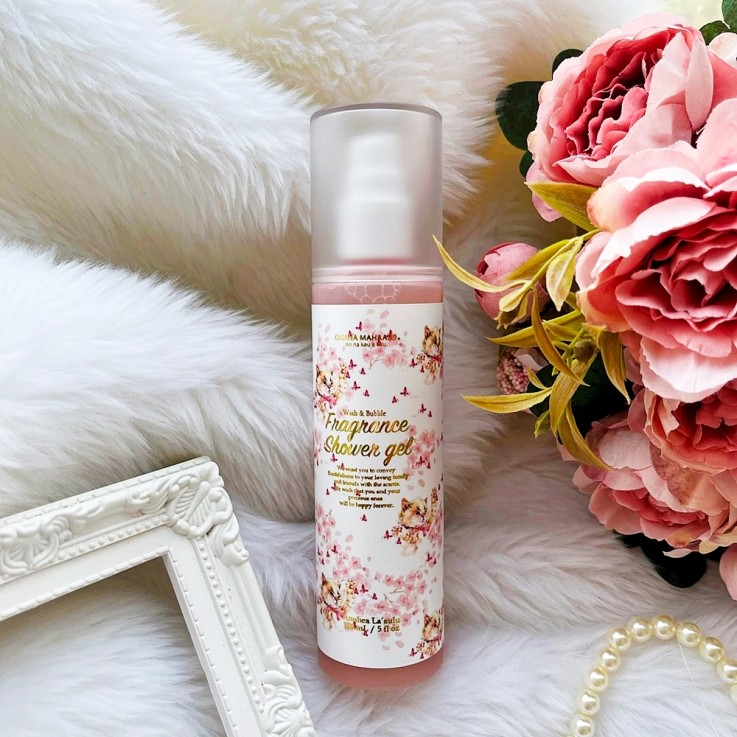 OHANA MAHAALO 貓戲春櫻 粉香泡泡沐浴露150ml安摩兒