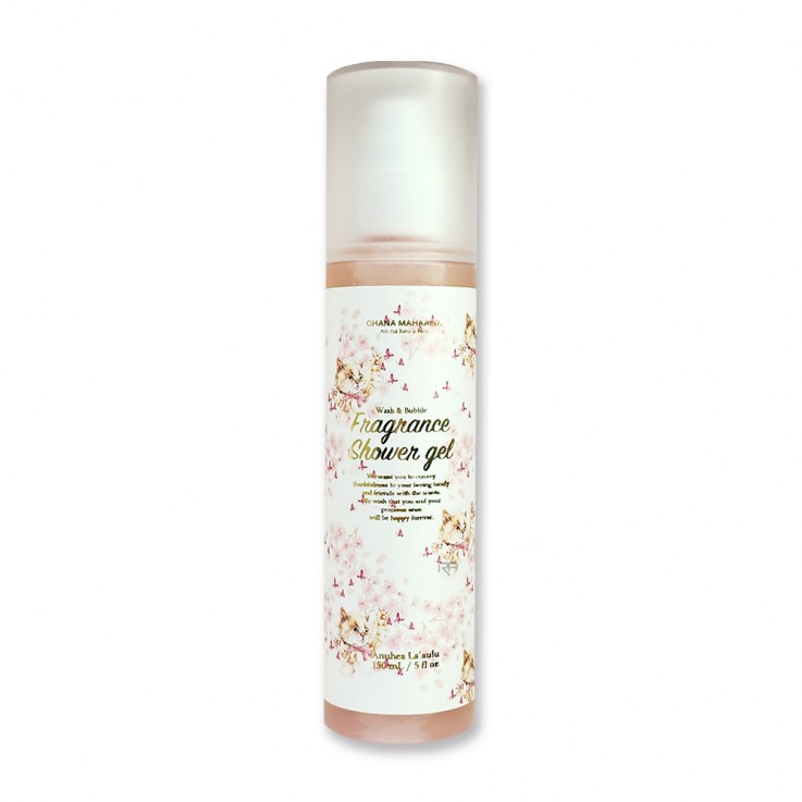 OHANA MAHAALO 貓戲春櫻 粉香泡泡沐浴露150ml安摩兒