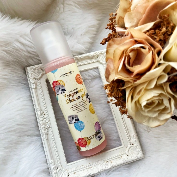 OHANA MAHAALO 刺蝟氣球 粉香泡泡沐浴露150ml安摩兒