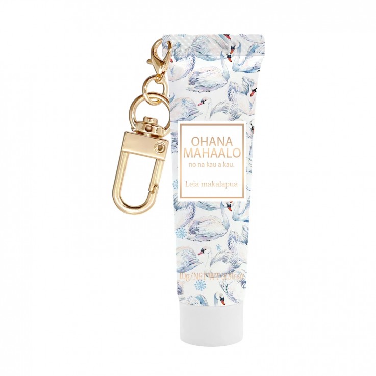  OHANA MAHAALO鈴蘭天鵝十時香隨限定護手霜吊飾10g安摩兒