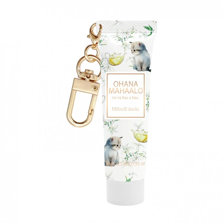 OHANA MAHAALO小貓茉莉十時香隨限定護手霜吊飾10g安摩兒